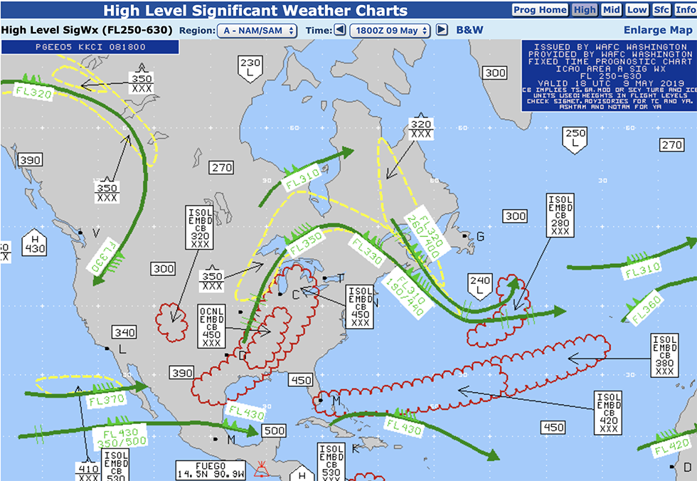 High Level Significant Weather Prognostic Chart