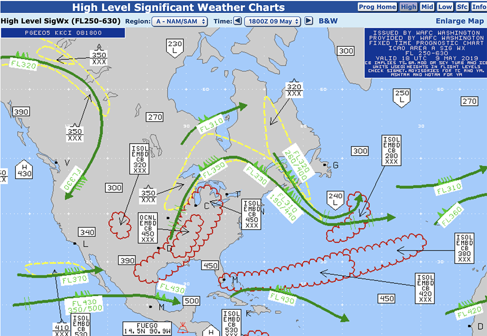 High Level Significant Weather Chart Symbols